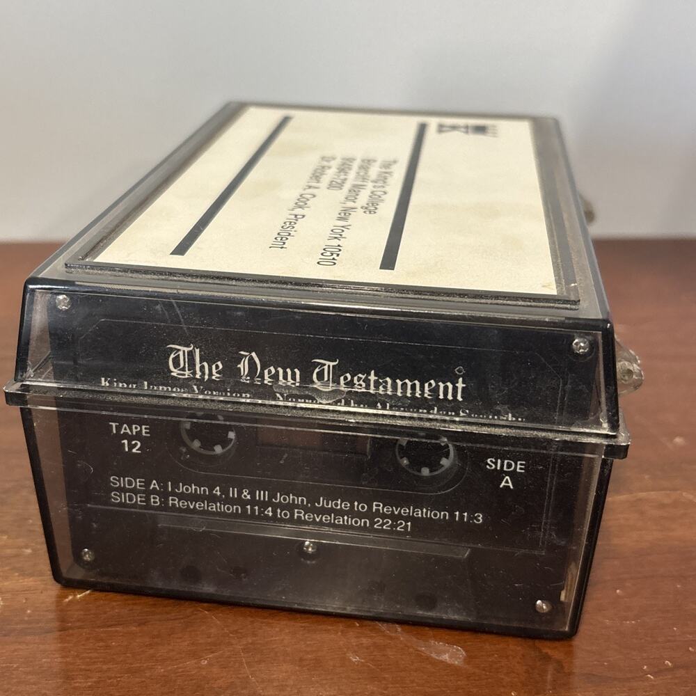 Alexander Scourby Audio Cassette Set King James Version New Testament 12 Tapes - Picture 4 of 5